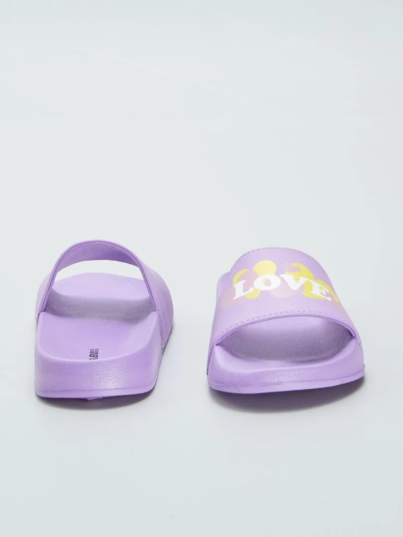 CHANCLAS DE PISCINA LOVE  PURPURA