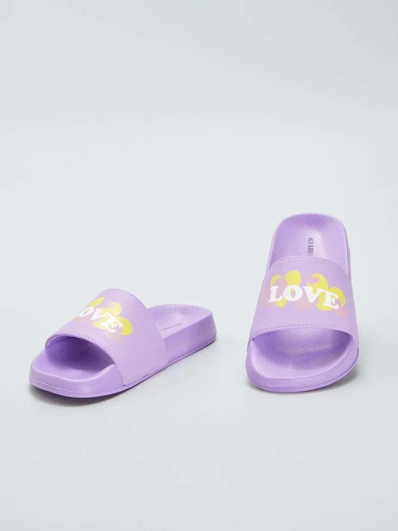 CHANCLAS DE PISCINA LOVE  PURPURA