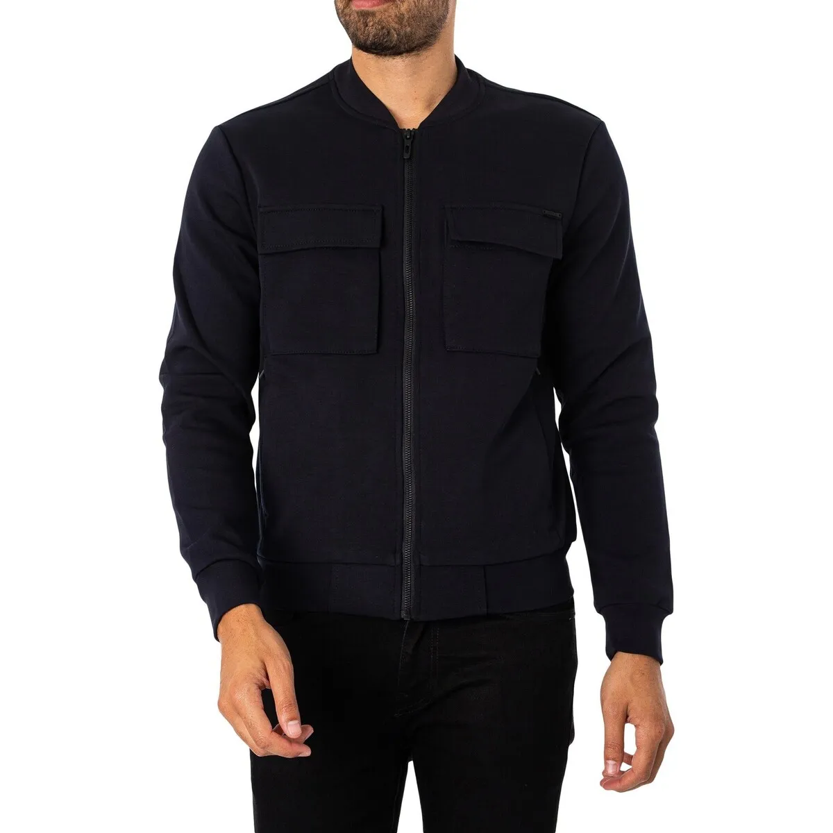 Chaqueta Bomber Con Bolsillos