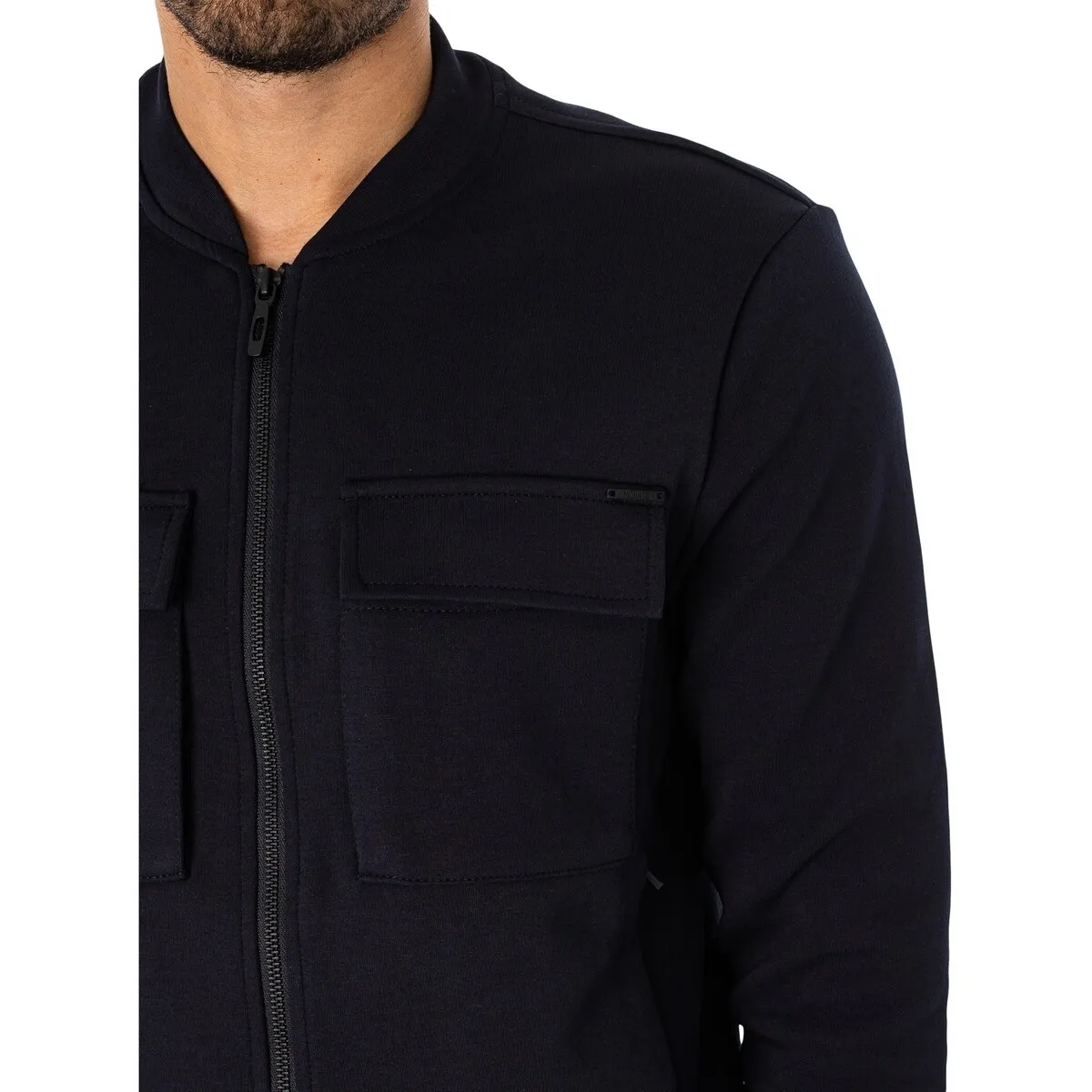 Chaqueta Bomber Con Bolsillos
