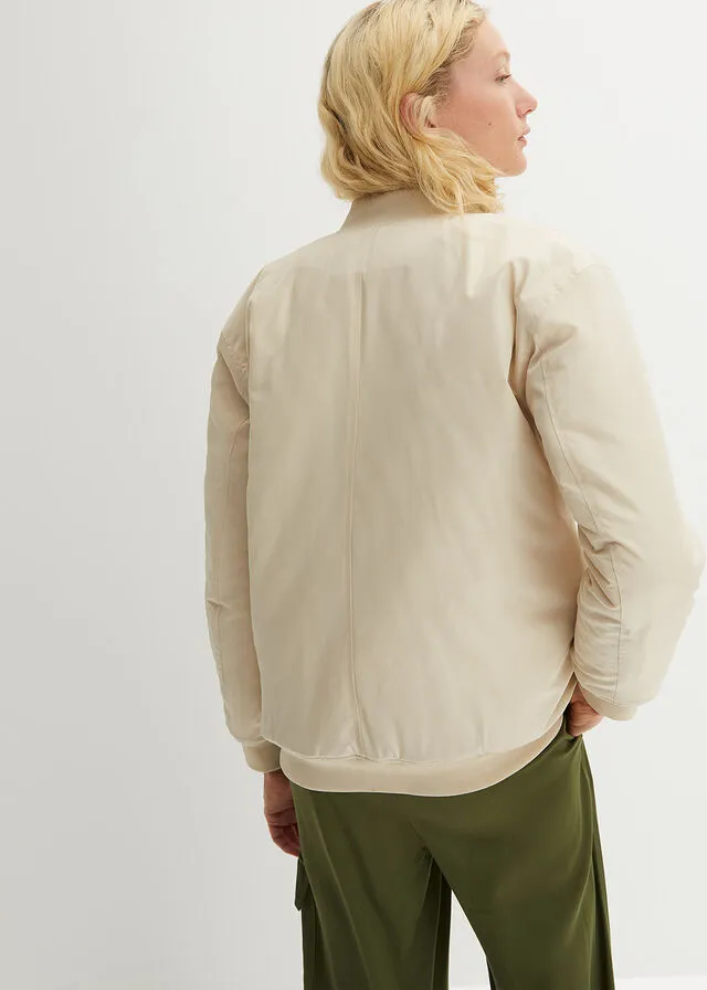 Chaqueta bomber oversize Arena claro