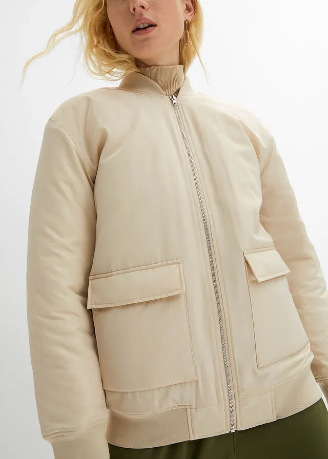Chaqueta bomber oversize Arena claro