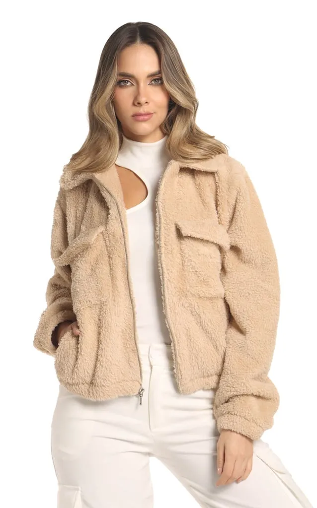 Chaqueta Camel Bolsillos