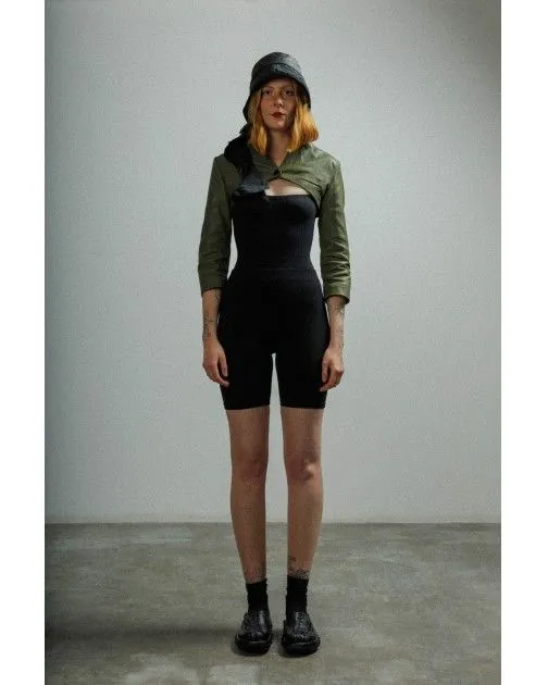 Chaqueta corta de cuero MUT ESTRELLA SHAWLL Verde