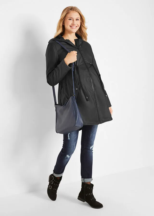 Chaqueta de maternidad para lluvia, forrada Negro