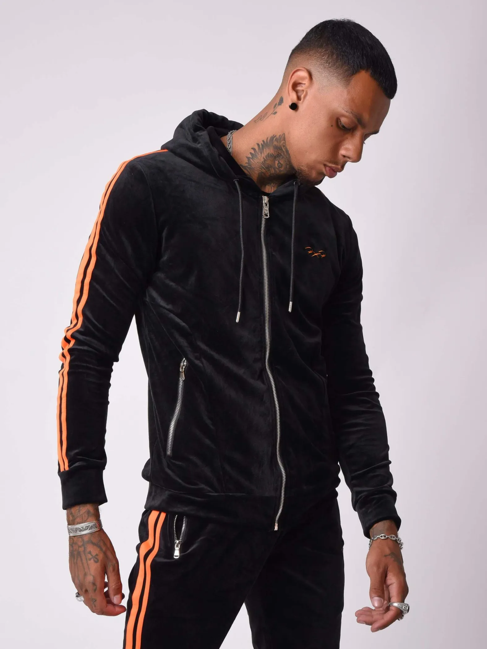 Chaqueta de terciopelo de doble botonadura