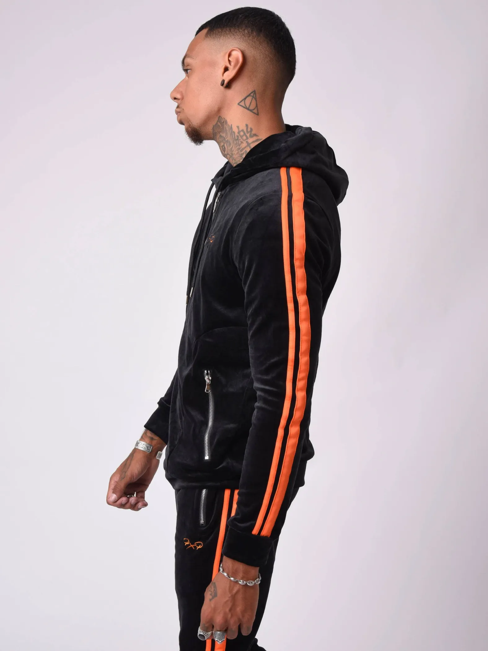 Chaqueta de terciopelo de doble botonadura