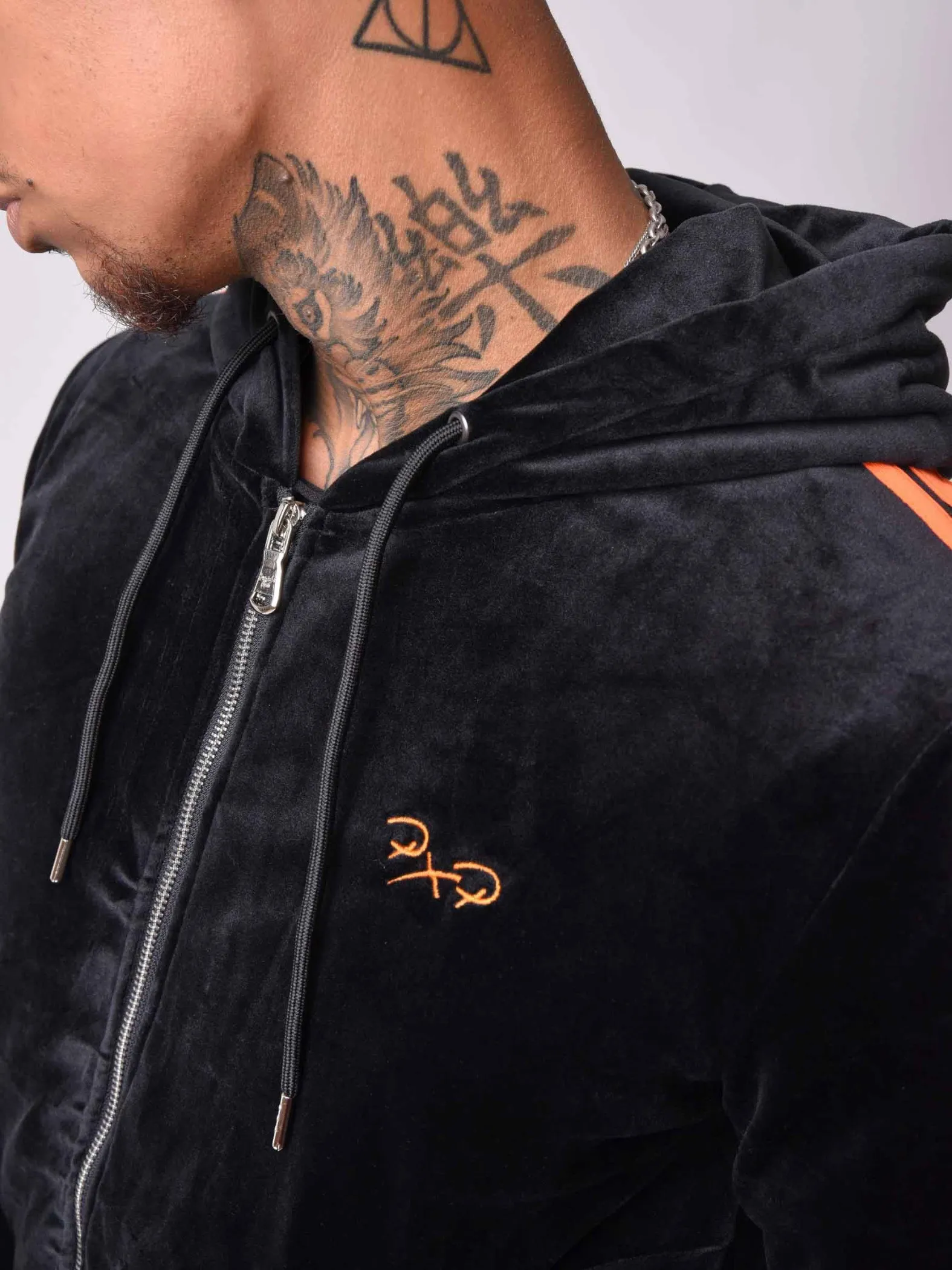 Chaqueta de terciopelo de doble botonadura