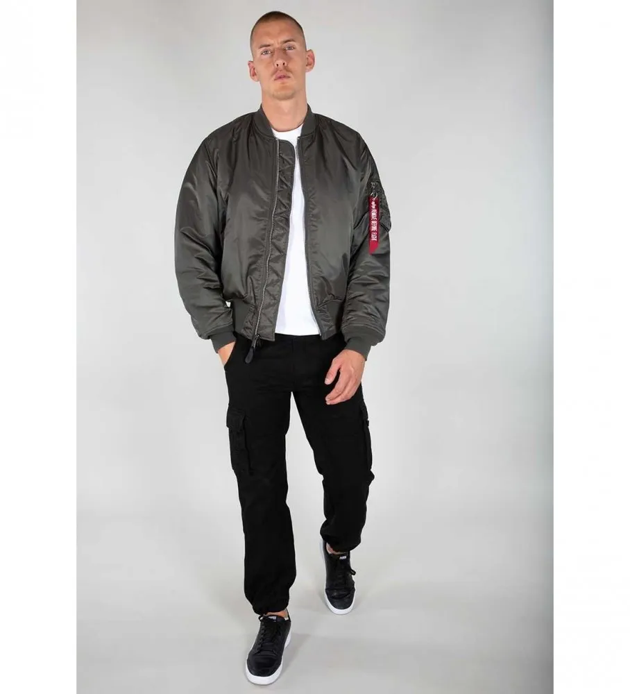CHAQUETA ESTILO BOMBER MA1 GRIS