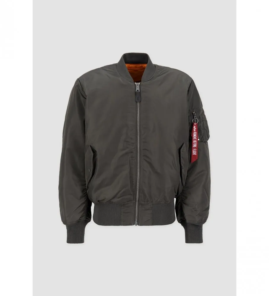 CHAQUETA ESTILO BOMBER MA1 GRIS
