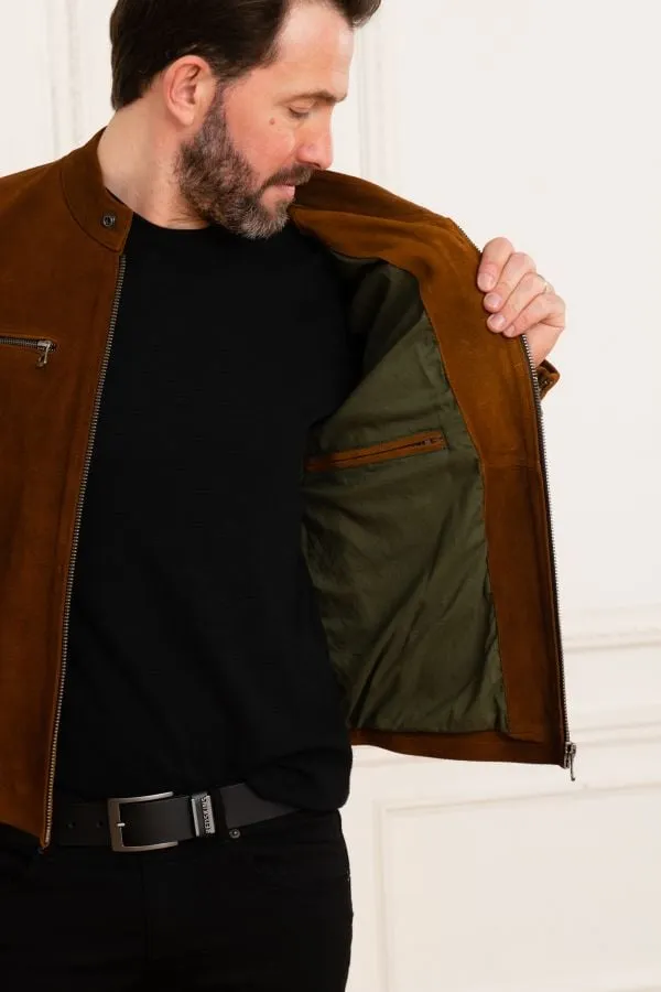 Chaqueta Hombre Daytona Iron Cow Yukon Dark Cognac