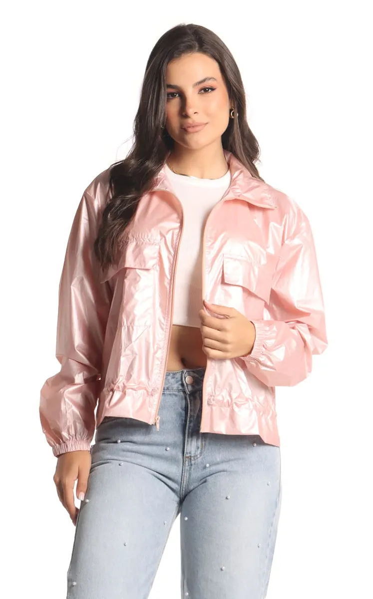 Chaqueta Rosa Tipo Bomper