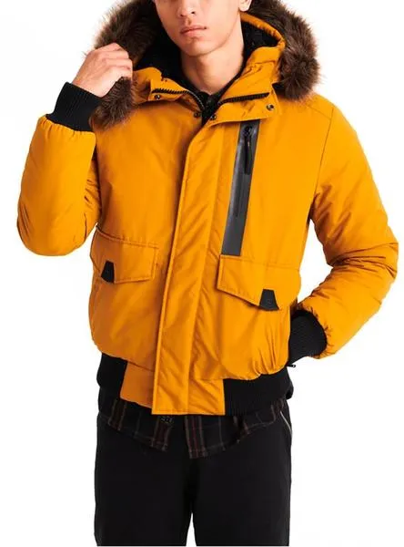 chaqueta superdry everest bomber amarillo hombre