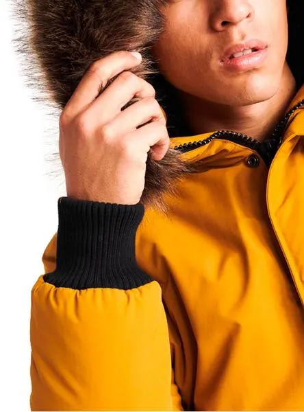 chaqueta superdry everest bomber amarillo hombre