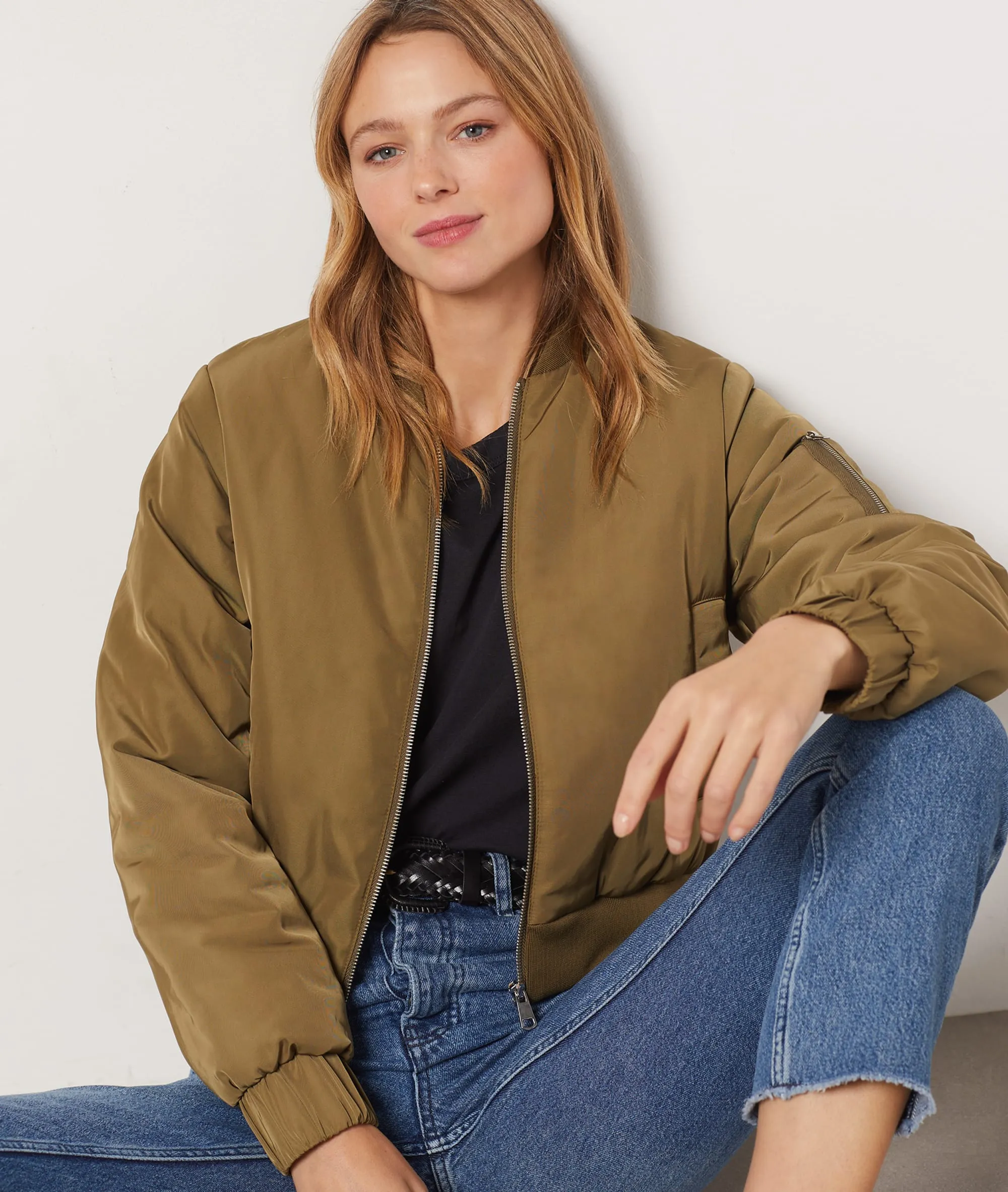 CHAQUETA TIPO BOMBER ROUKIE KAKI  ETAM