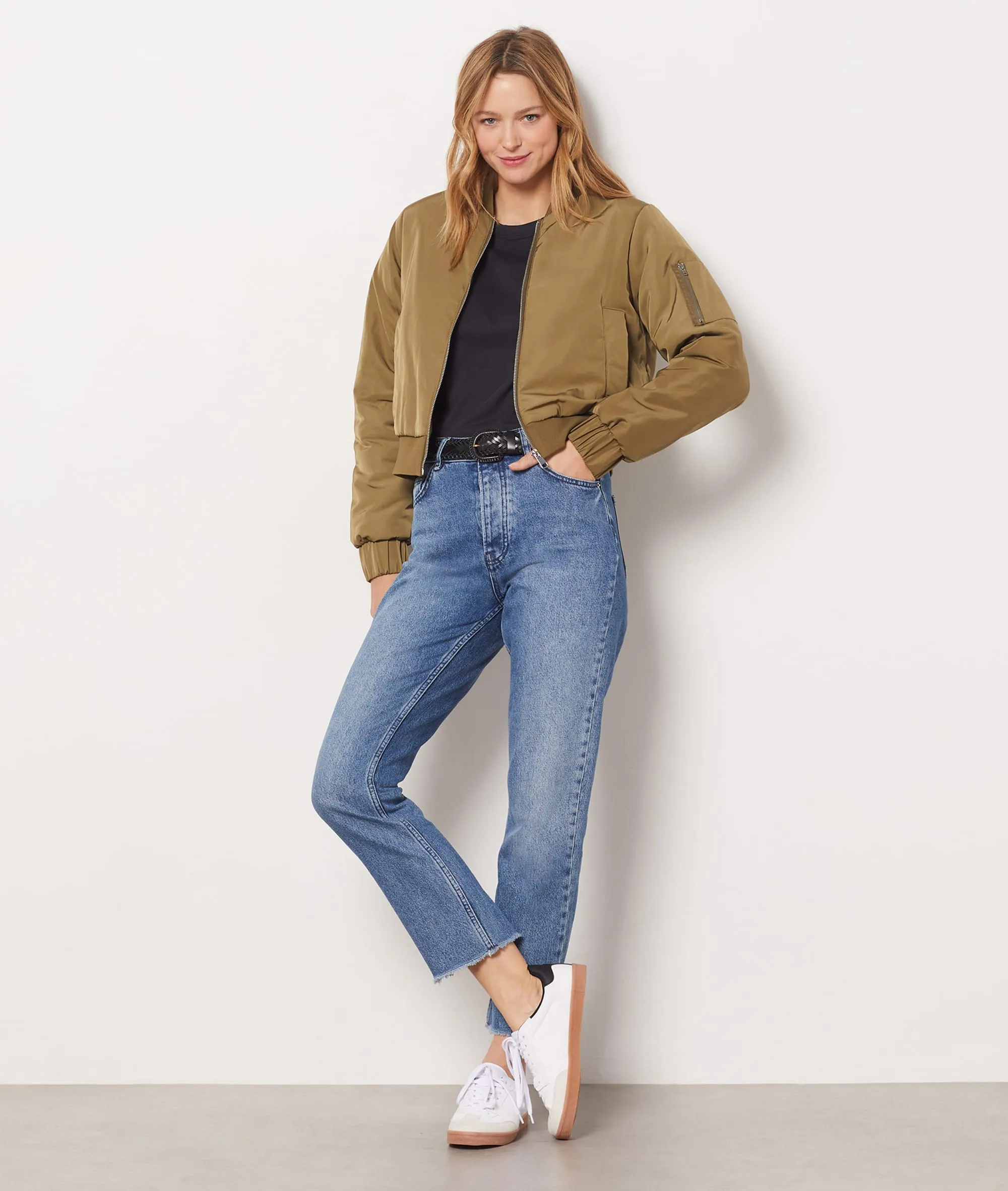 CHAQUETA TIPO BOMBER ROUKIE KAKI  ETAM