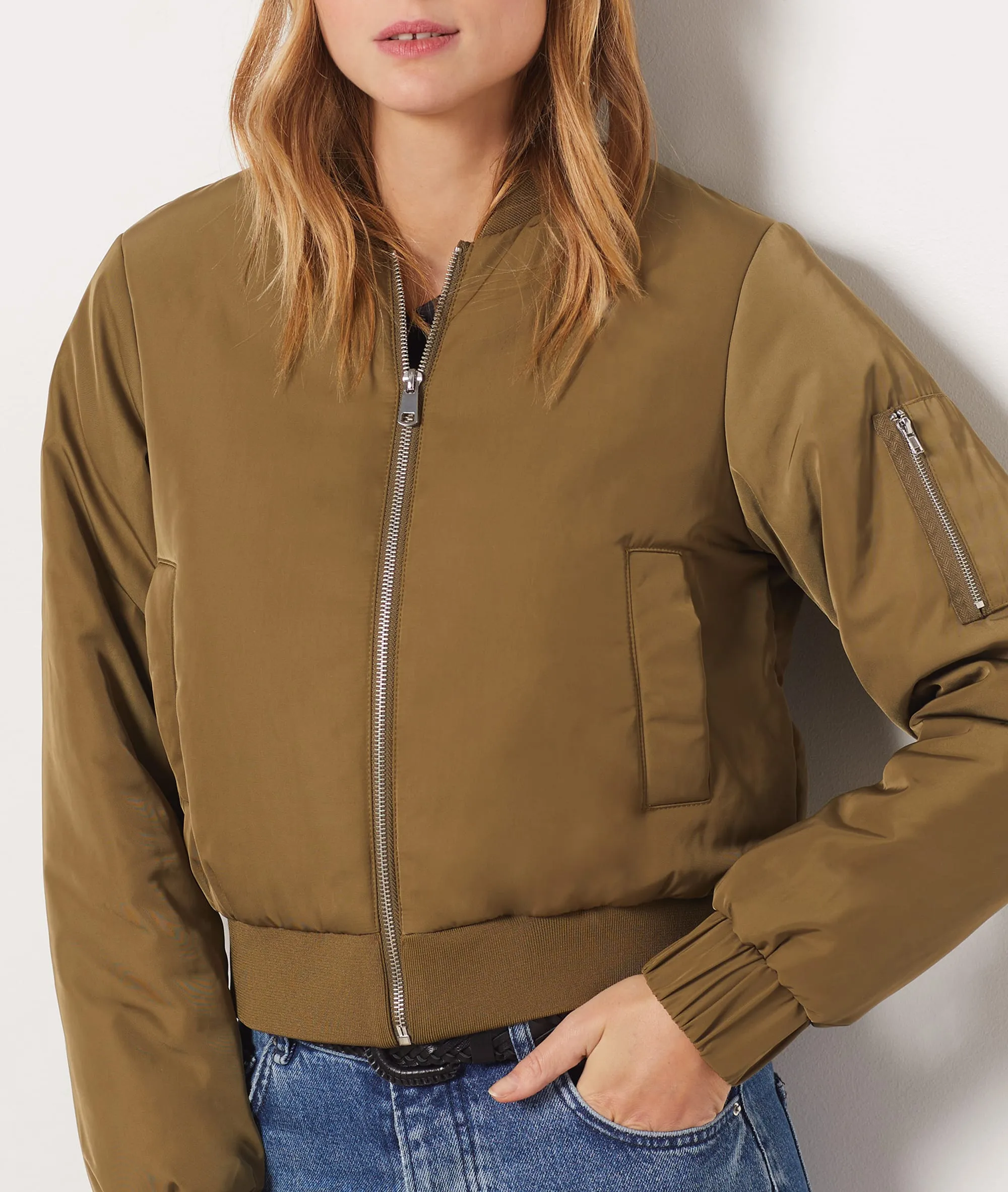 CHAQUETA TIPO BOMBER ROUKIE KAKI  ETAM