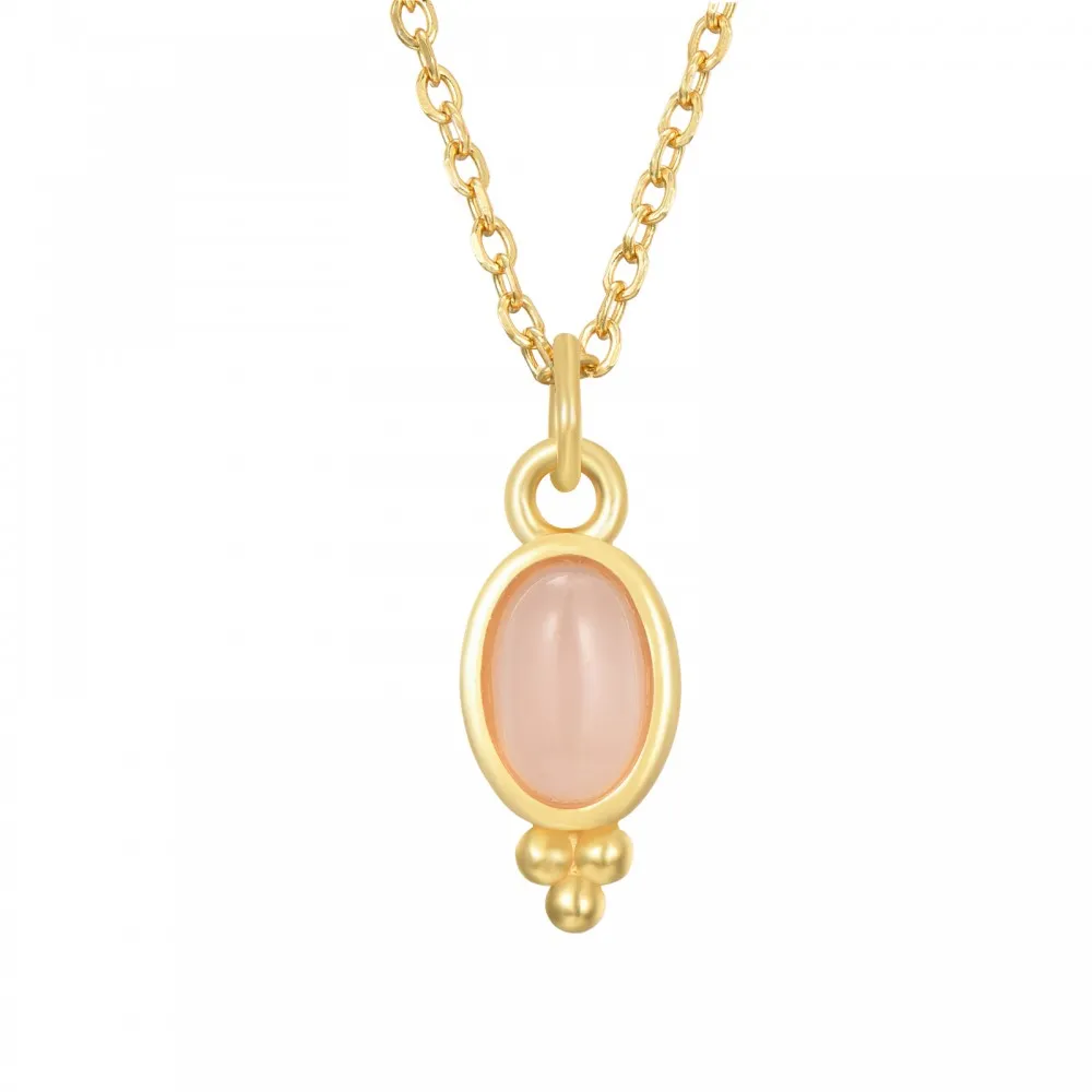 Collar Sanya Cuarzo Rosa Oro