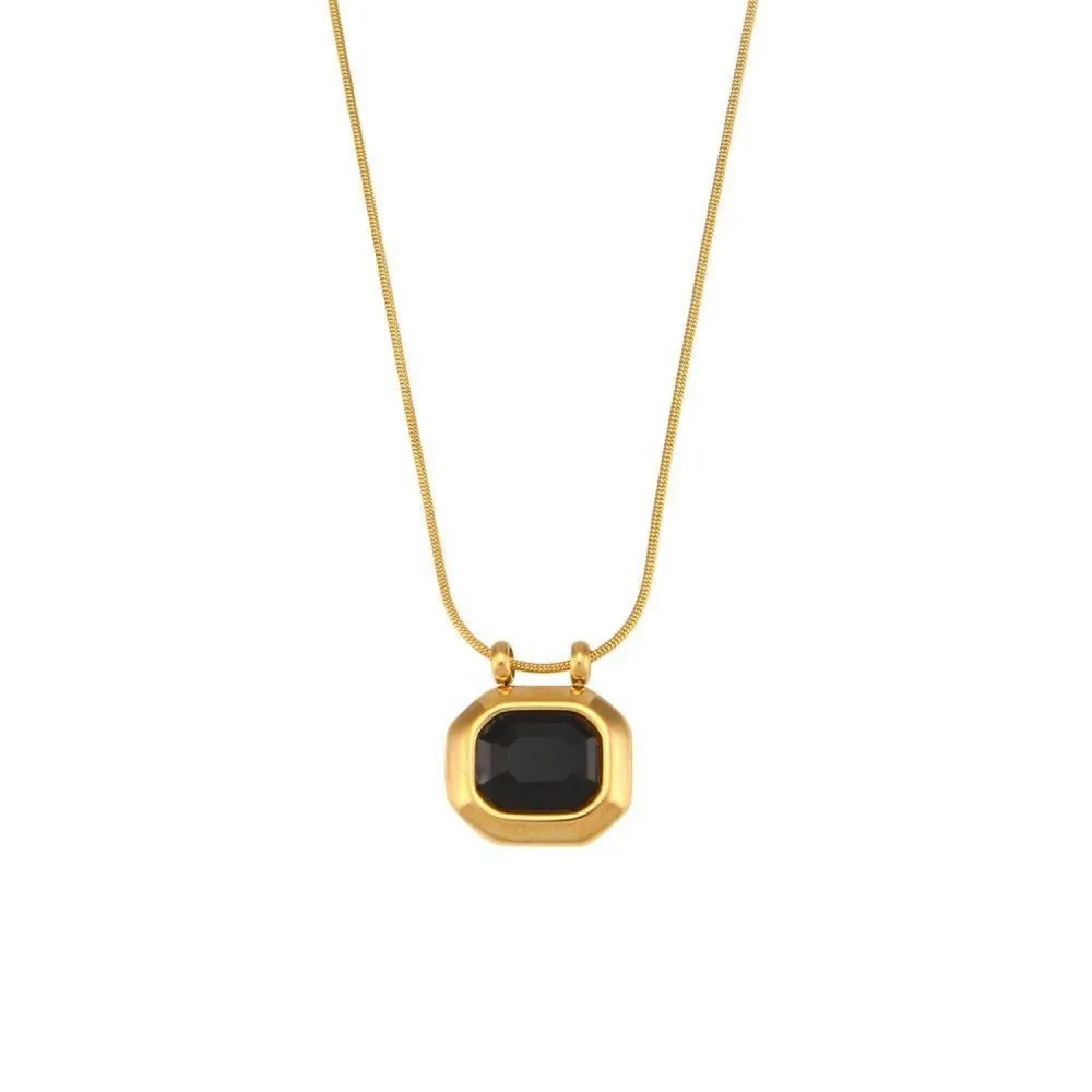 Collar Vera Negro Oro