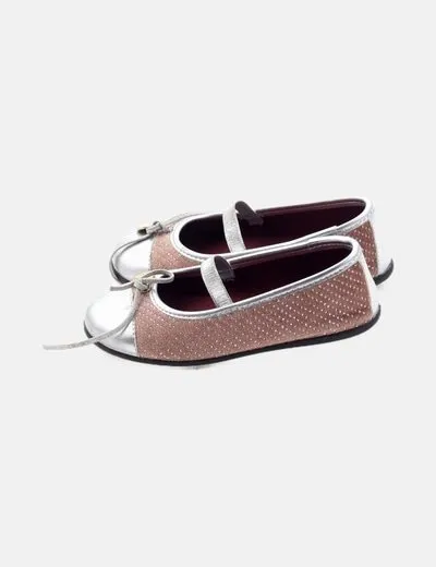 Conguitos Bailarina de terciopelo rosa y detalles metalizados