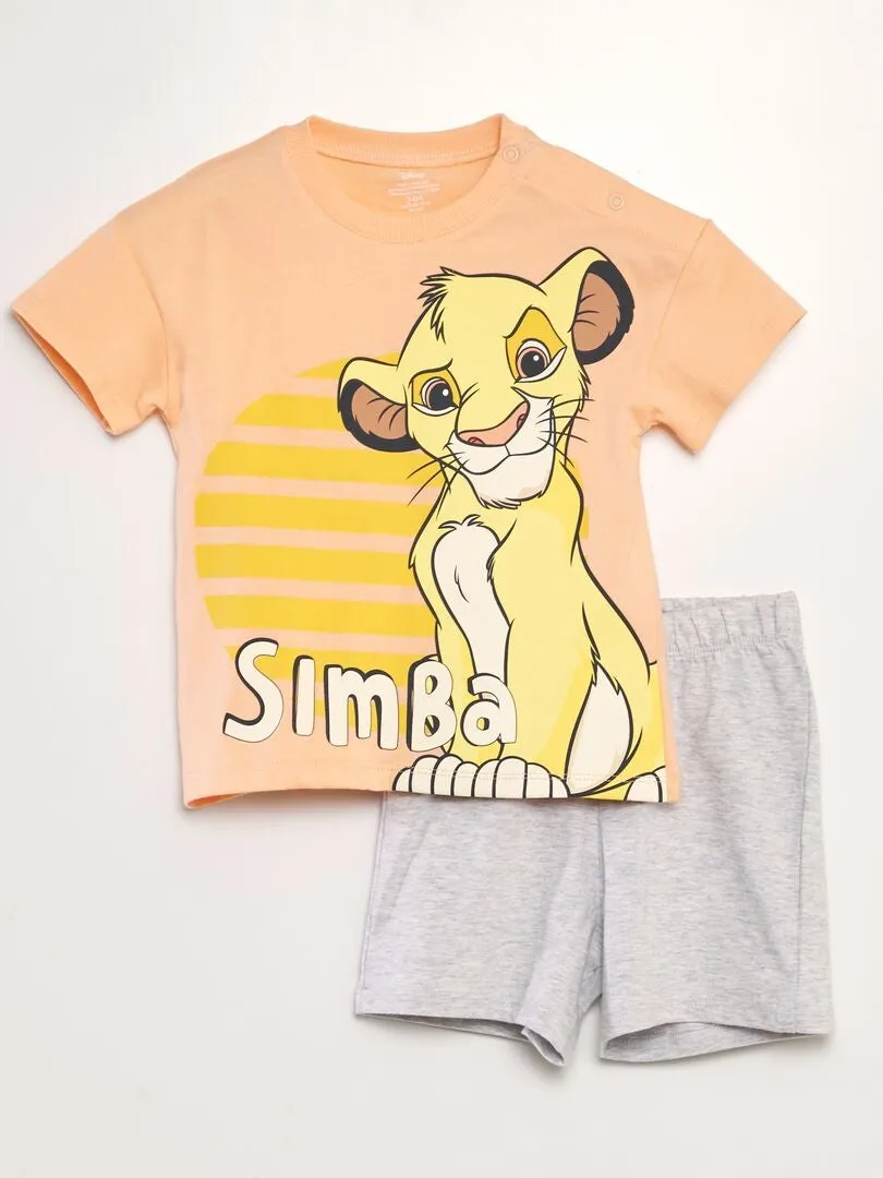 CONJUNTO DE PIJAMA 'SIMBA'  2 PIEZAS  NARANJA