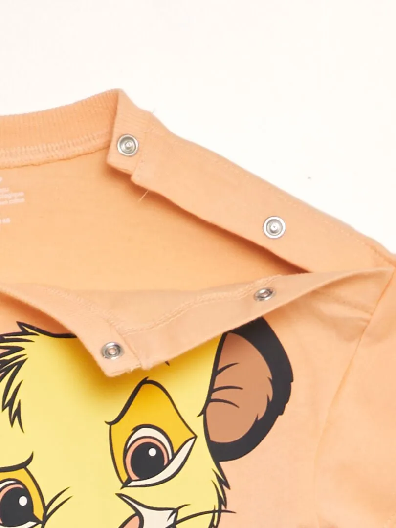 CONJUNTO DE PIJAMA 'SIMBA'  2 PIEZAS  NARANJA