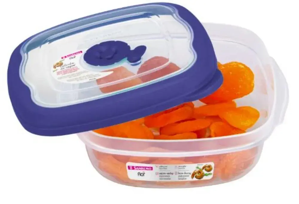 Contenedor hermético cuadrado de plástico 920ml