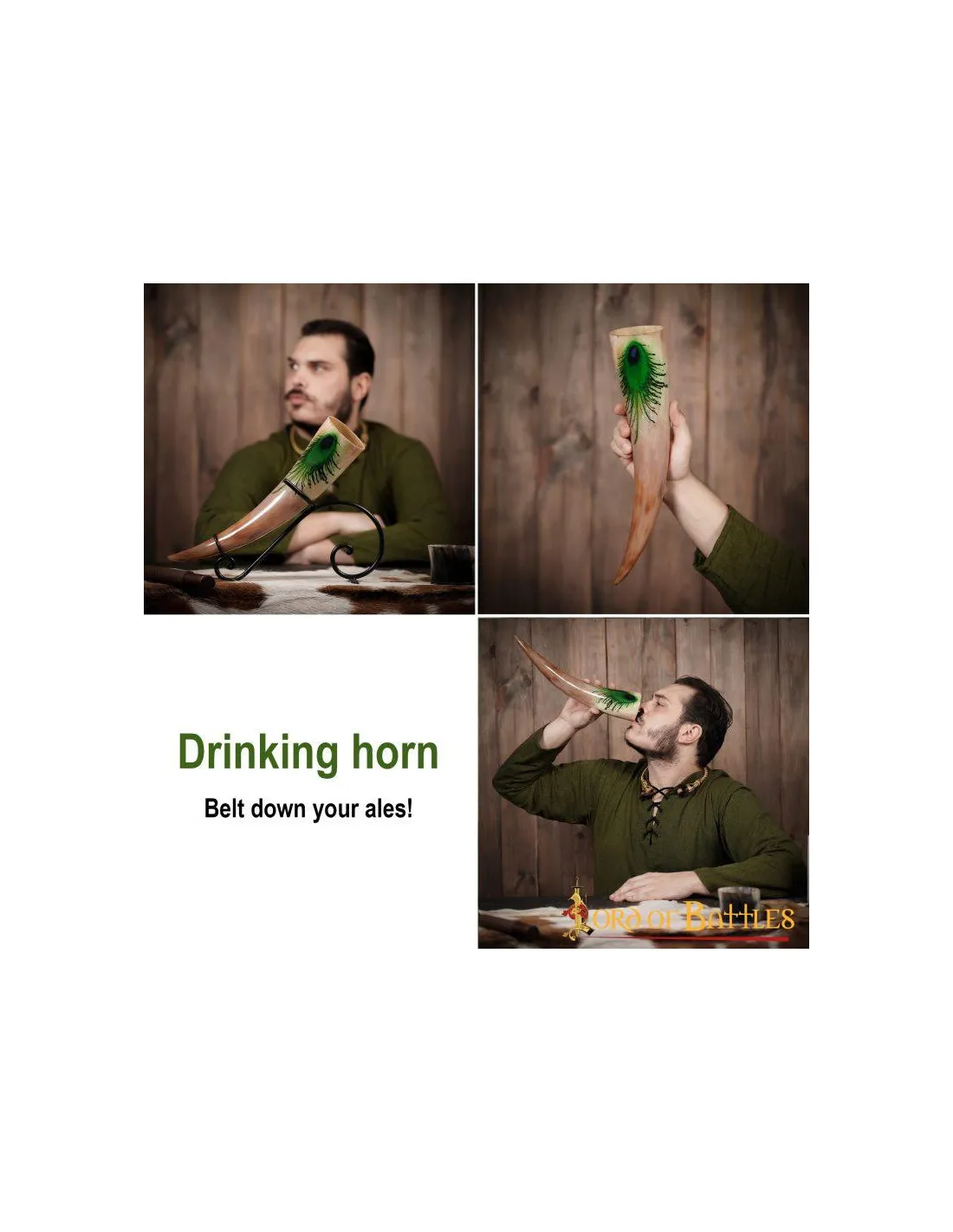 Cuerno para Beber con Diseños Ornamentados