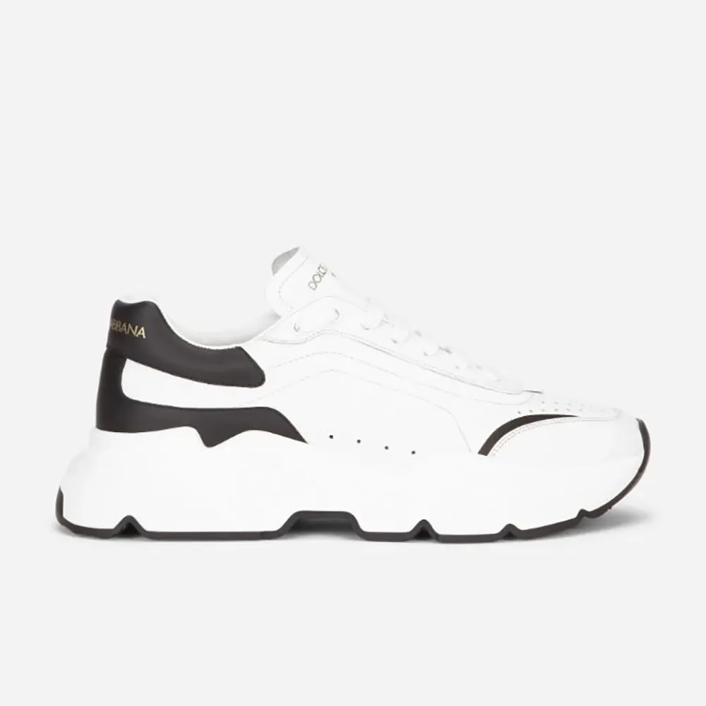DOLCE GABBANA ZAPATILLAS D&G HOMBRE DAYMASTER DE PIEL DE BECERRO NAPANEGRO