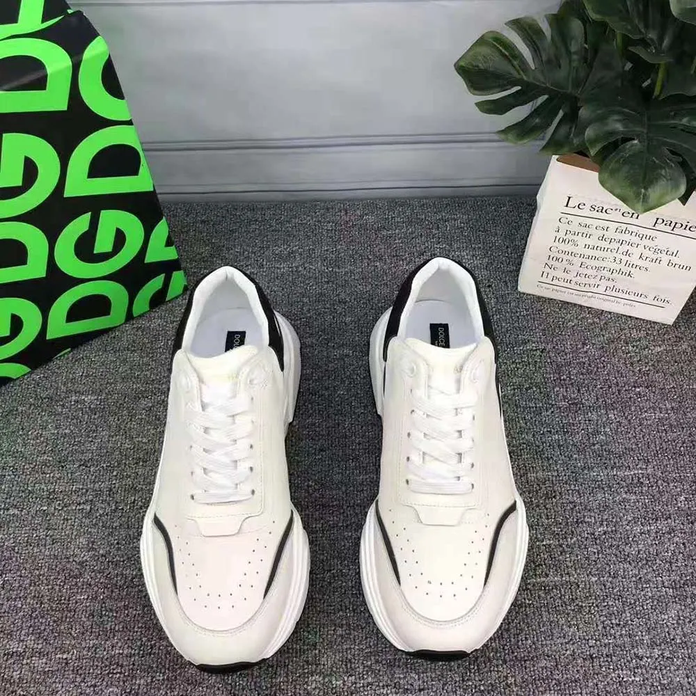 DOLCE GABBANA ZAPATILLAS D&G HOMBRE DAYMASTER DE PIEL DE BECERRO NAPANEGRO