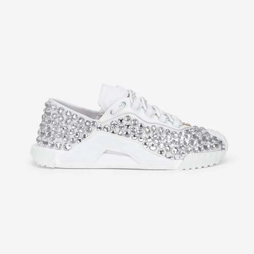 DOLCE GABBANA ZAPATILLAS D&G MUJER NS1 DE MATERIALES MIXTOSBLANCO