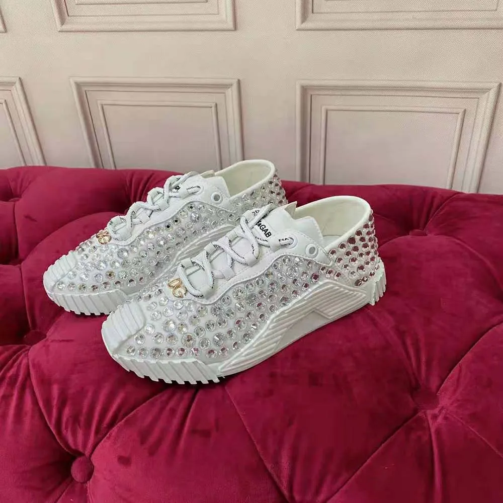 DOLCE GABBANA ZAPATILLAS D&G MUJER NS1 DE MATERIALES MIXTOSBLANCO