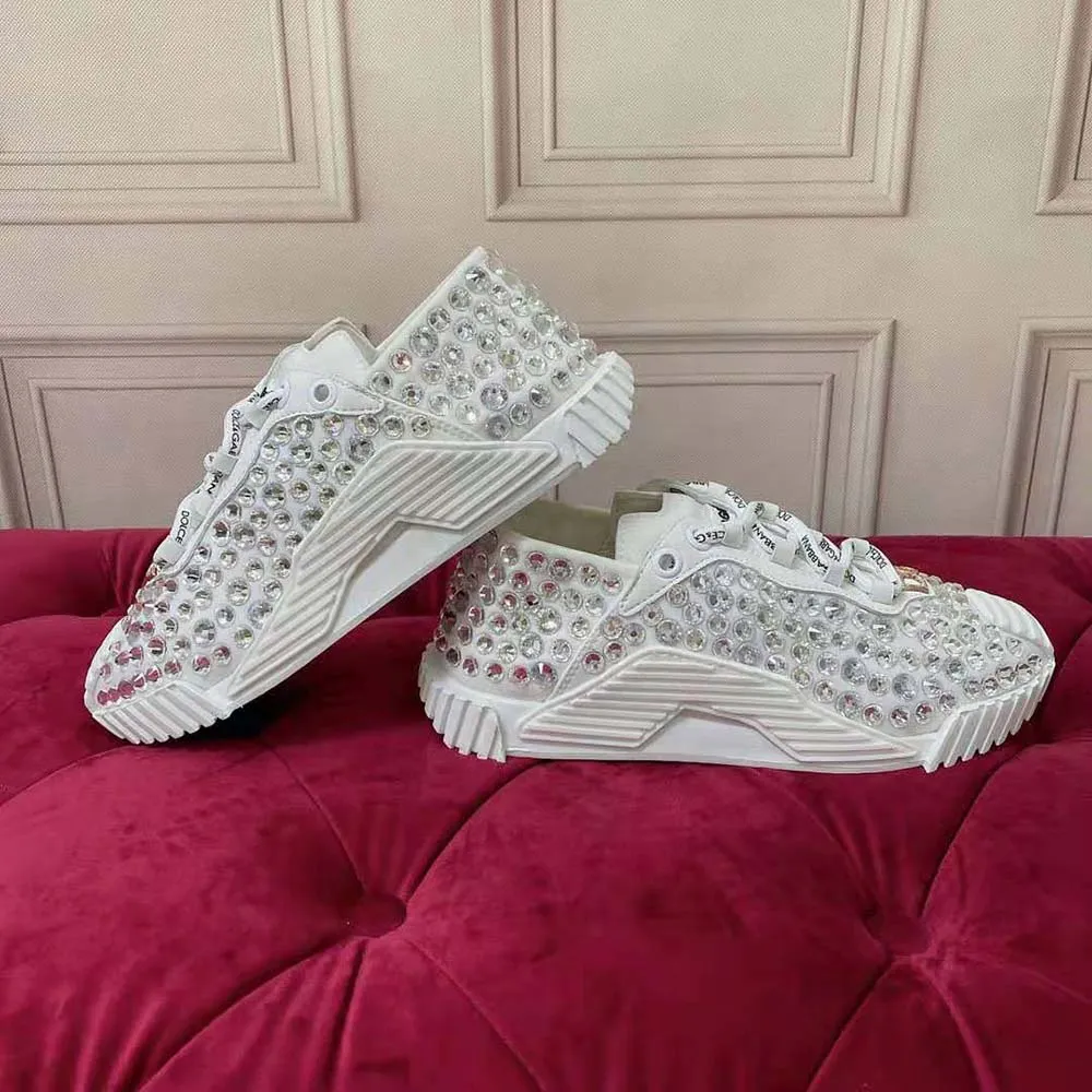 DOLCE GABBANA ZAPATILLAS D&G MUJER NS1 DE MATERIALES MIXTOSBLANCO