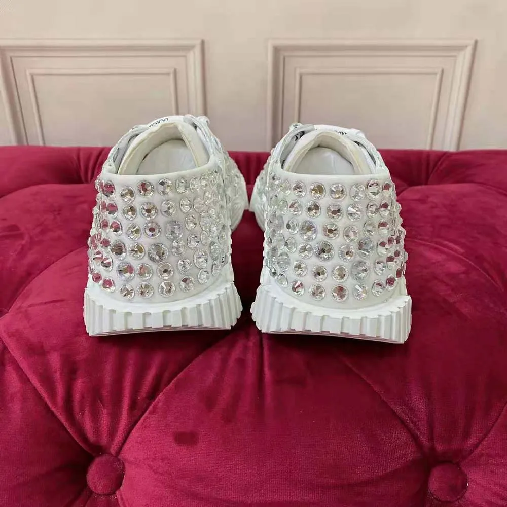 DOLCE GABBANA ZAPATILLAS D&G MUJER NS1 DE MATERIALES MIXTOSBLANCO