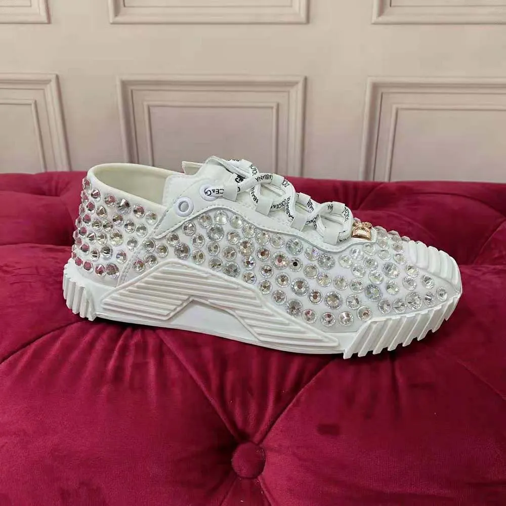 DOLCE GABBANA ZAPATILLAS D&G MUJER NS1 DE MATERIALES MIXTOSBLANCO