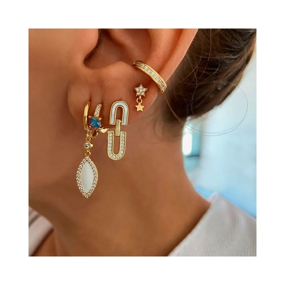 Ear Cuff Línea Circonitas Oro