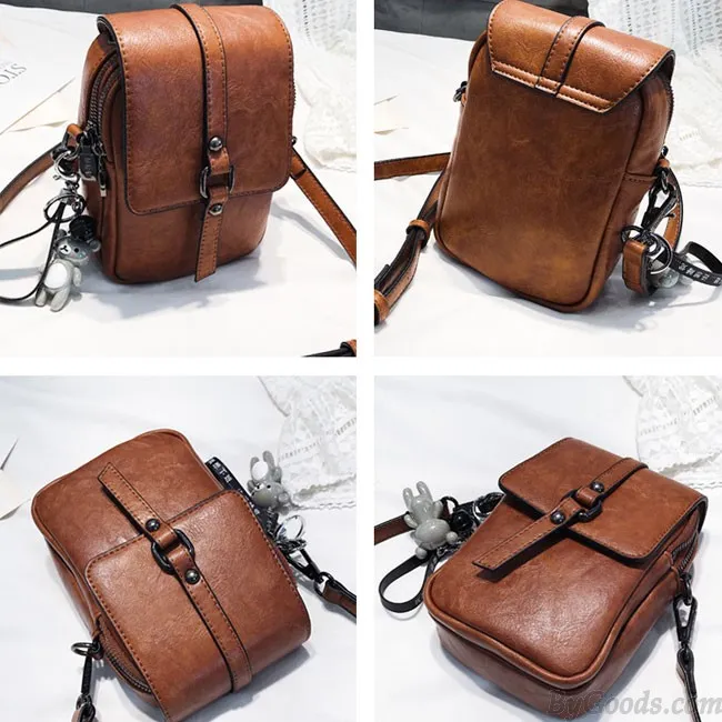 Fashion Cute Square Single Buckle Lady Messenger Bag Shoulder Bag