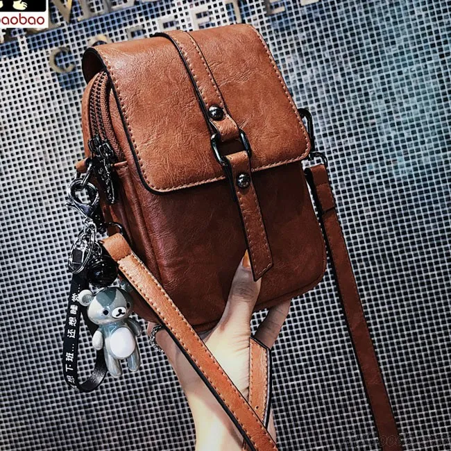 Fashion Cute Square Single Buckle Lady Messenger Bag Shoulder Bag