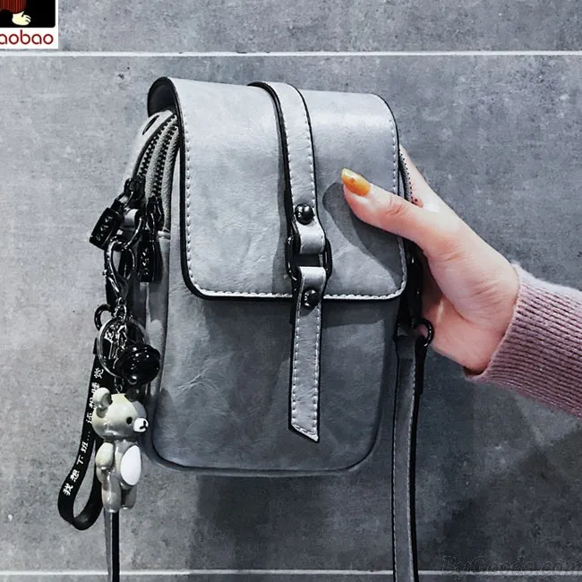 Fashion Cute Square Single Buckle Lady Messenger Bag Shoulder Bag