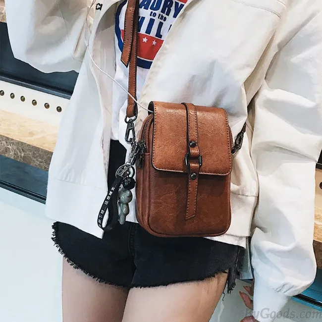 Fashion Cute Square Single Buckle Lady Messenger Bag Shoulder Bag