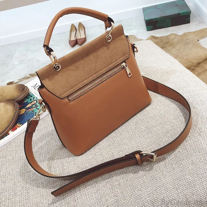 Fashion Single Buckle Portable Messenger Small Square Bag Frosted Shoulder Bag