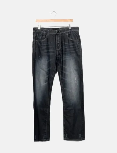 Fishbone Pantalón denim corte recto