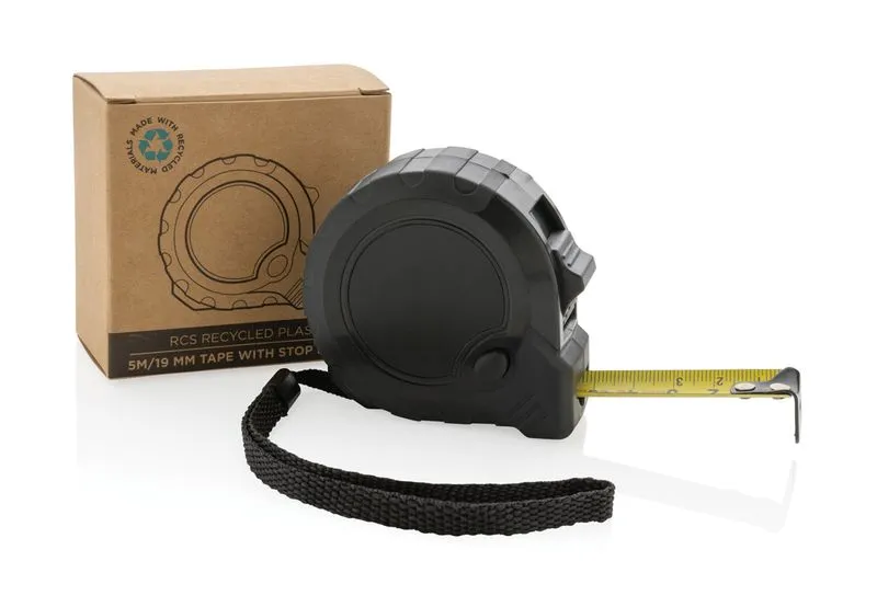 Flexómetro de plástico reciclado RCS 5M/19 mm con stop