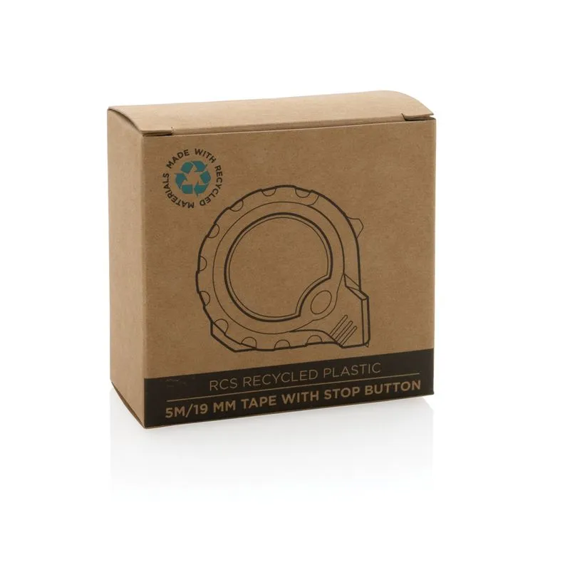 Flexómetro de plástico reciclado RCS 5M/19 mm con stop