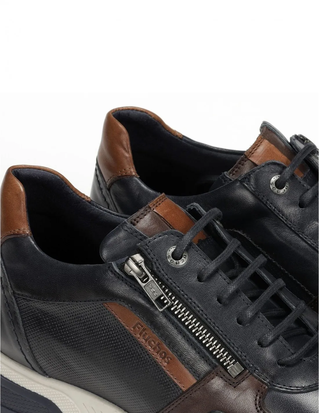 FLUCHOS Zapatillas Deportivas Piel Azul Marino