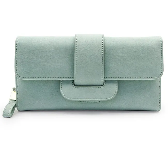 Fresh Girl's Square Whole Color PU Purse Wallet Clutch Bag  
