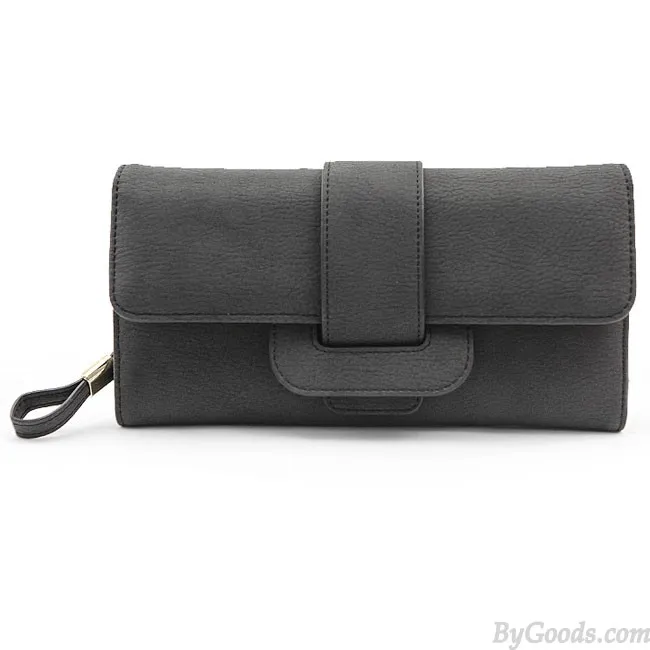 Fresh Girl's Square Whole Color PU Purse Wallet Clutch Bag  