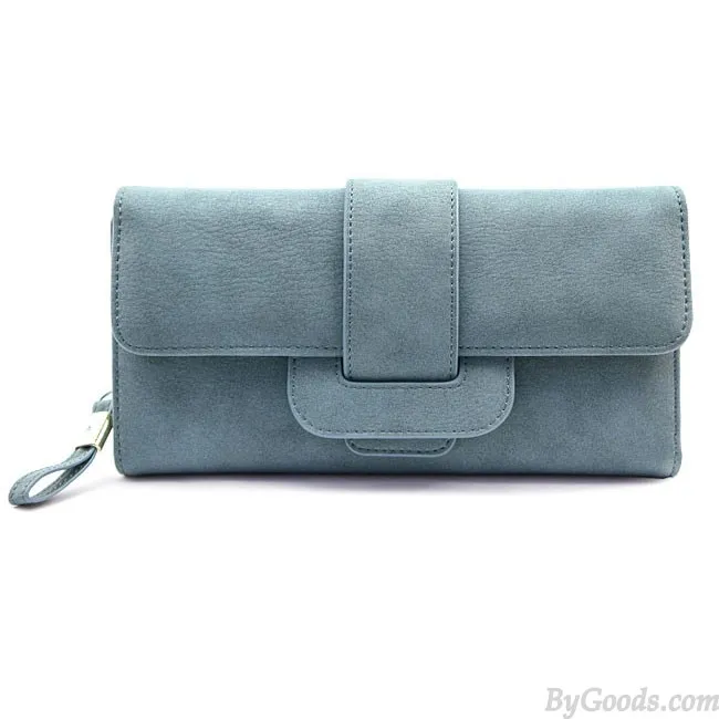 Fresh Girl's Square Whole Color PU Purse Wallet Clutch Bag  