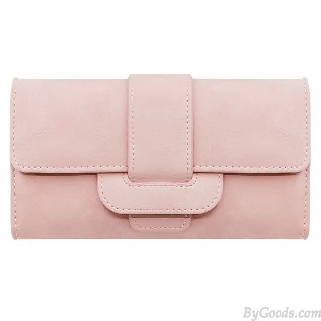 Fresh Girl's Square Whole Color PU Purse Wallet Clutch Bag  