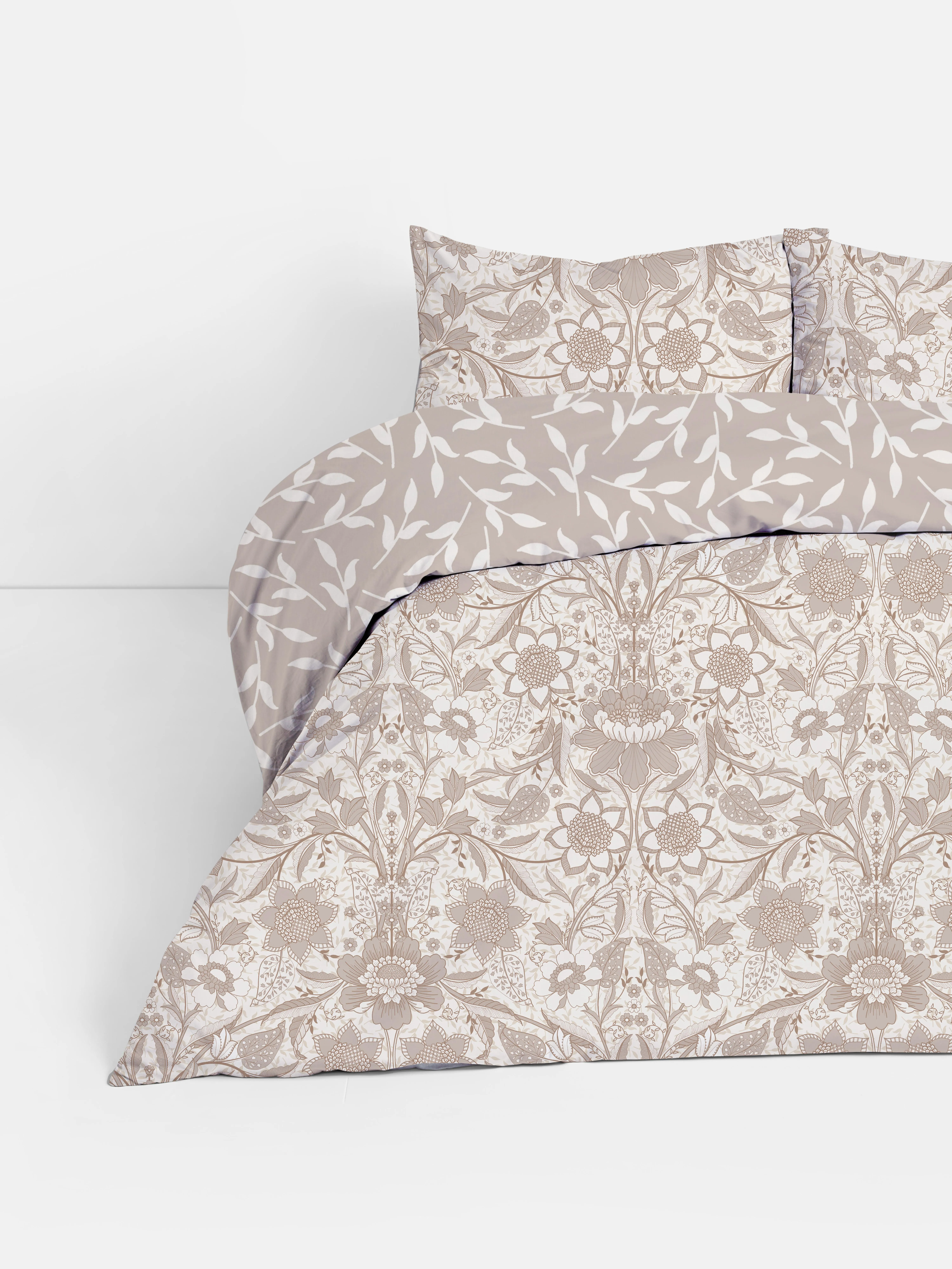 Funda nórdica reversible floral para cama super king
